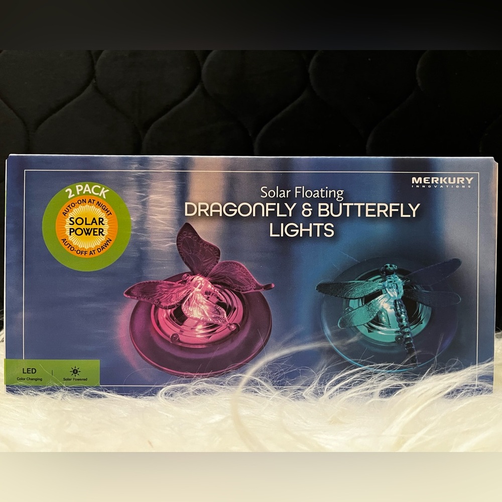 Merkury Dragonfly & Butterfly Solar Floating Pool Lights